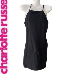 A-Line Square Neck Spaghetti Strap Dress Charlotte Russe